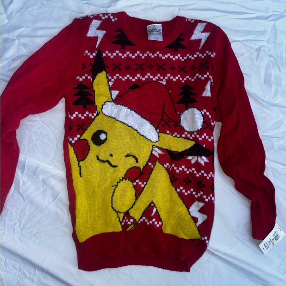 Pokémon Pikachu Christmas Sweater Size Large